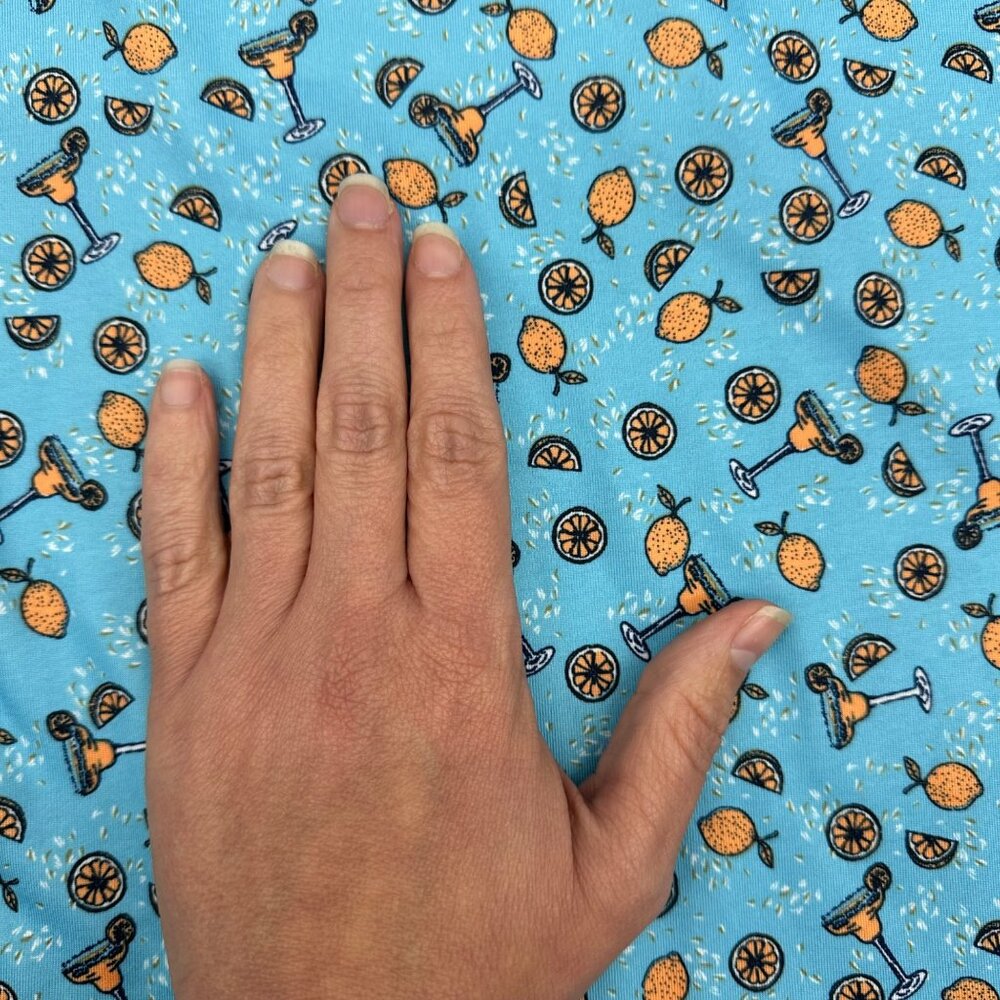 Callaway Golf Polo Shirt Mens Opti Dri XXL Margarita Blue Orange Slice Kitschy - Picture 9 of 10